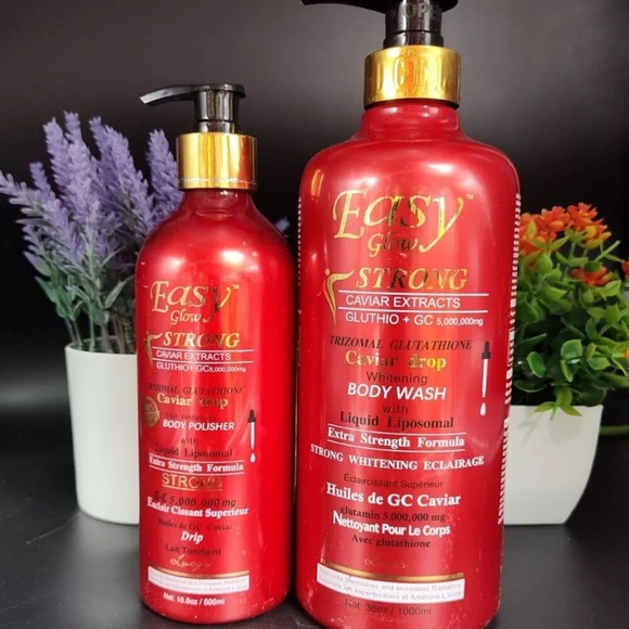 Easy Glow Caviar Drop Body Polisher Shower GelAnd Lotion In Set